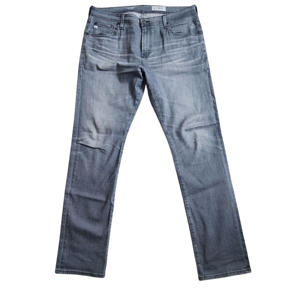 Ag Adriano Goldschmeid The Everett Slim Straight Gray Jeans - 36R - Picture 14 of 16